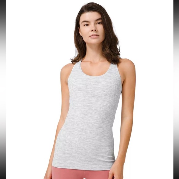 Lululemon Cool Racerback Tank Heathered Gray size 2 Small - Picture 2 of 8